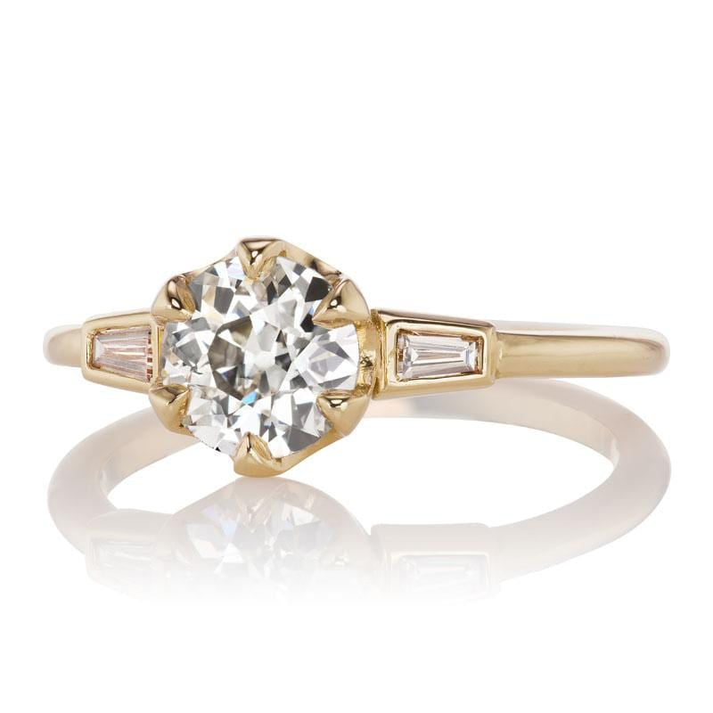 0.94ct old European cut diamond diamond engagement ring