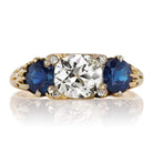 Edwardian Era Diamond Flanked by Sapphires